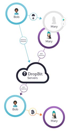 cómo funciona la aplicación dropbit