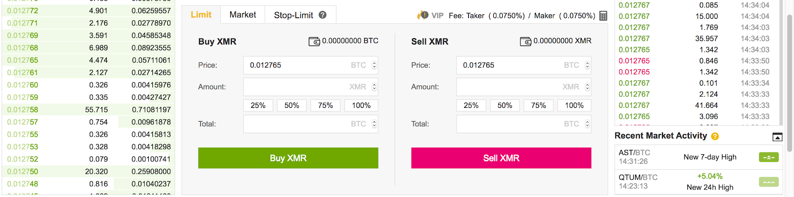 XMR binance 2